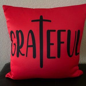 Grateful pillow - design by me owner of C Mo Blessings